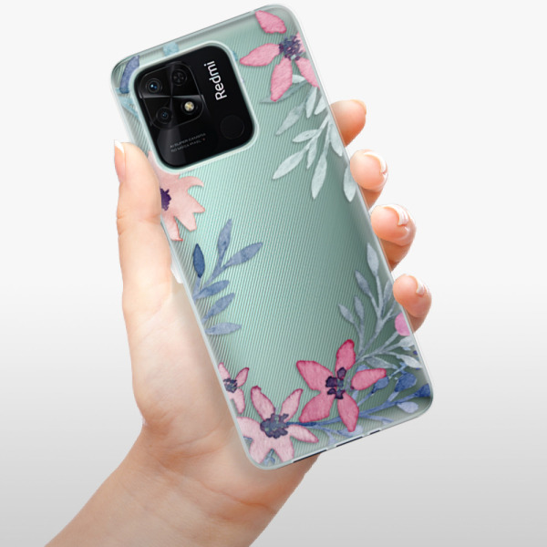 Silikonové pouzdro iSaprio - Xiaomi Redmi 10C - Leaves and Flowers