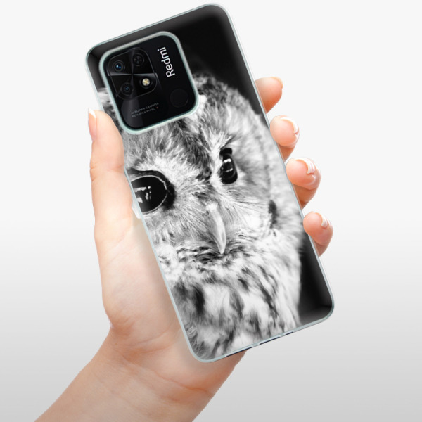 Silikonové pouzdro iSaprio - Xiaomi Redmi 10C - BW Owl