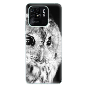 Silikonové odolné pouzdro iSaprio - BW Owl na mobil Xiaomi Redmi 10C