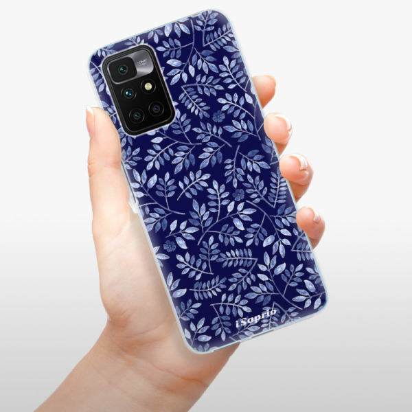 Silikonové pouzdro iSaprio - Xiaomi Redmi 10 - Blue Leaves 05