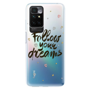 Silikonové odolné pouzdro iSaprio - Follow Your Dreams - black na mobil Xiaomi Redmi 10