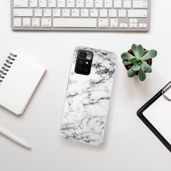 Silikonové pouzdro iSaprio - Xiaomi Redmi 10 - White Marble 01
