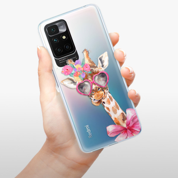Silikonové pouzdro iSaprio - Xiaomi Redmi 10 - Lady Giraffe