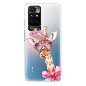 Silikonové pouzdro iSaprio - Xiaomi Redmi 10 - Lady Giraffe