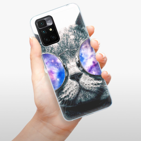 Silikonové pouzdro iSaprio - Xiaomi Redmi 10 - Galaxy Cat