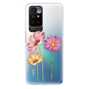 Silikonové pouzdro iSaprio - Xiaomi Redmi 10 - Three Flowers
