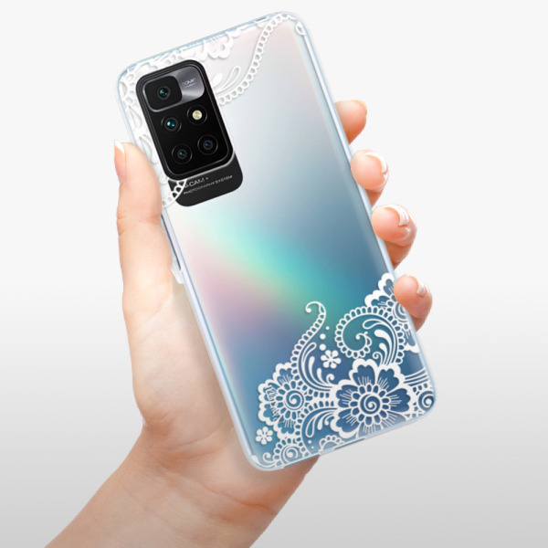 Silikonové pouzdro iSaprio - Xiaomi Redmi 10 - White Lace 02