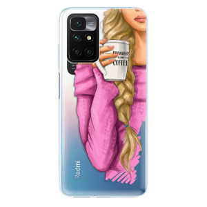Silikonové odolné pouzdro iSaprio - My Coffe and Blond Girl na mobil Xiaomi Redmi 10