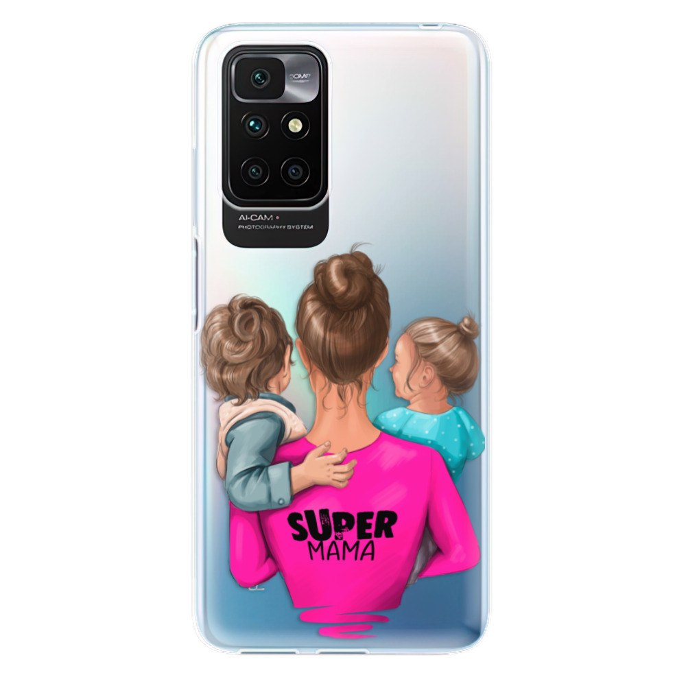 Odolné silikonové pouzdro iSaprio - Super Mama - Boy and Girl - Xiaomi Redmi 10