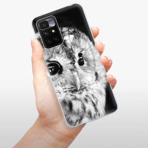 Silikonové pouzdro iSaprio - Xiaomi Redmi 10 - BW Owl