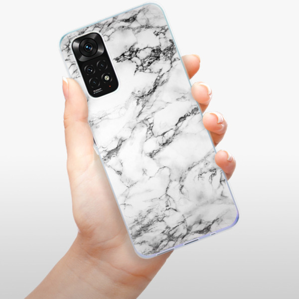 Silikonové pouzdro iSaprio - Xiaomi Redmi Note 11 / Note 11S - White Marble 01