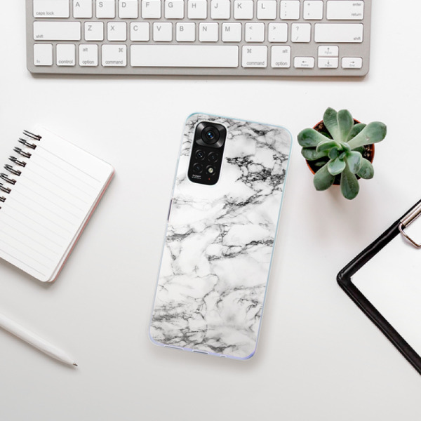 Silikonové pouzdro iSaprio - Xiaomi Redmi Note 11 / Note 11S - White Marble 01