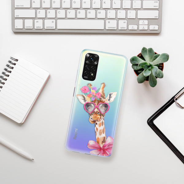 Silikonové pouzdro iSaprio - Xiaomi Redmi Note 11 / Note 11S - Lady Giraffe