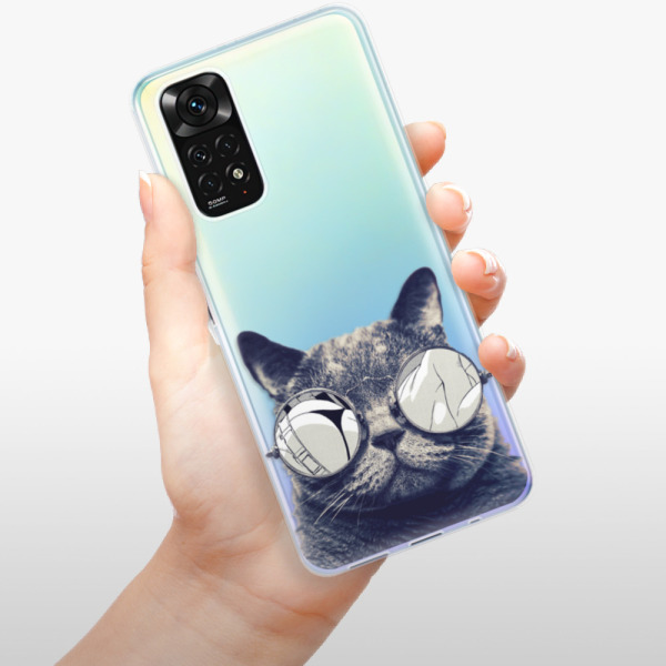 Silikonové pouzdro iSaprio - Xiaomi Redmi Note 11 / Note 11S - Crazy Cat 01