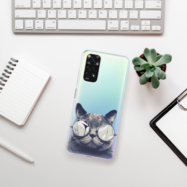 Silikonové pouzdro iSaprio - Xiaomi Redmi Note 11 / Note 11S - Crazy Cat 01