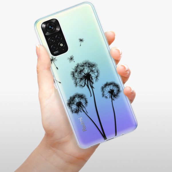 Silikonové pouzdro iSaprio - Xiaomi Redmi Note 11 / Note 11S - Three Dandelions black
