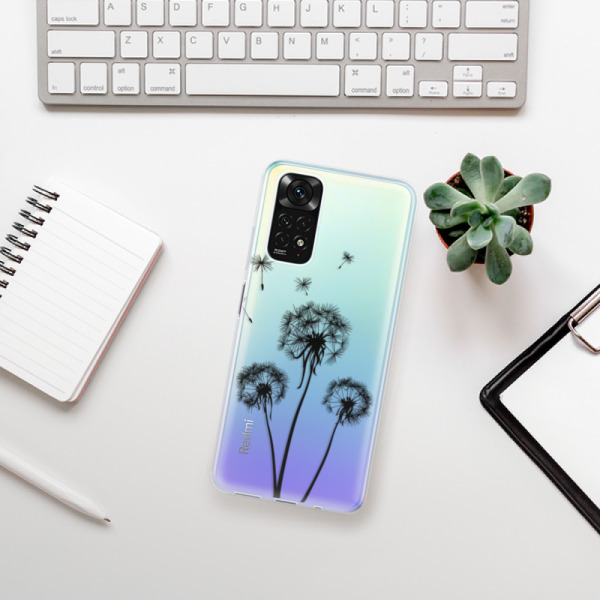 Silikonové pouzdro iSaprio - Xiaomi Redmi Note 11 / Note 11S - Three Dandelions black