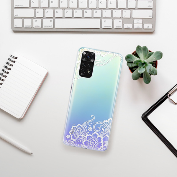 Silikonové pouzdro iSaprio - Xiaomi Redmi Note 11 / Note 11S - White Lace 02