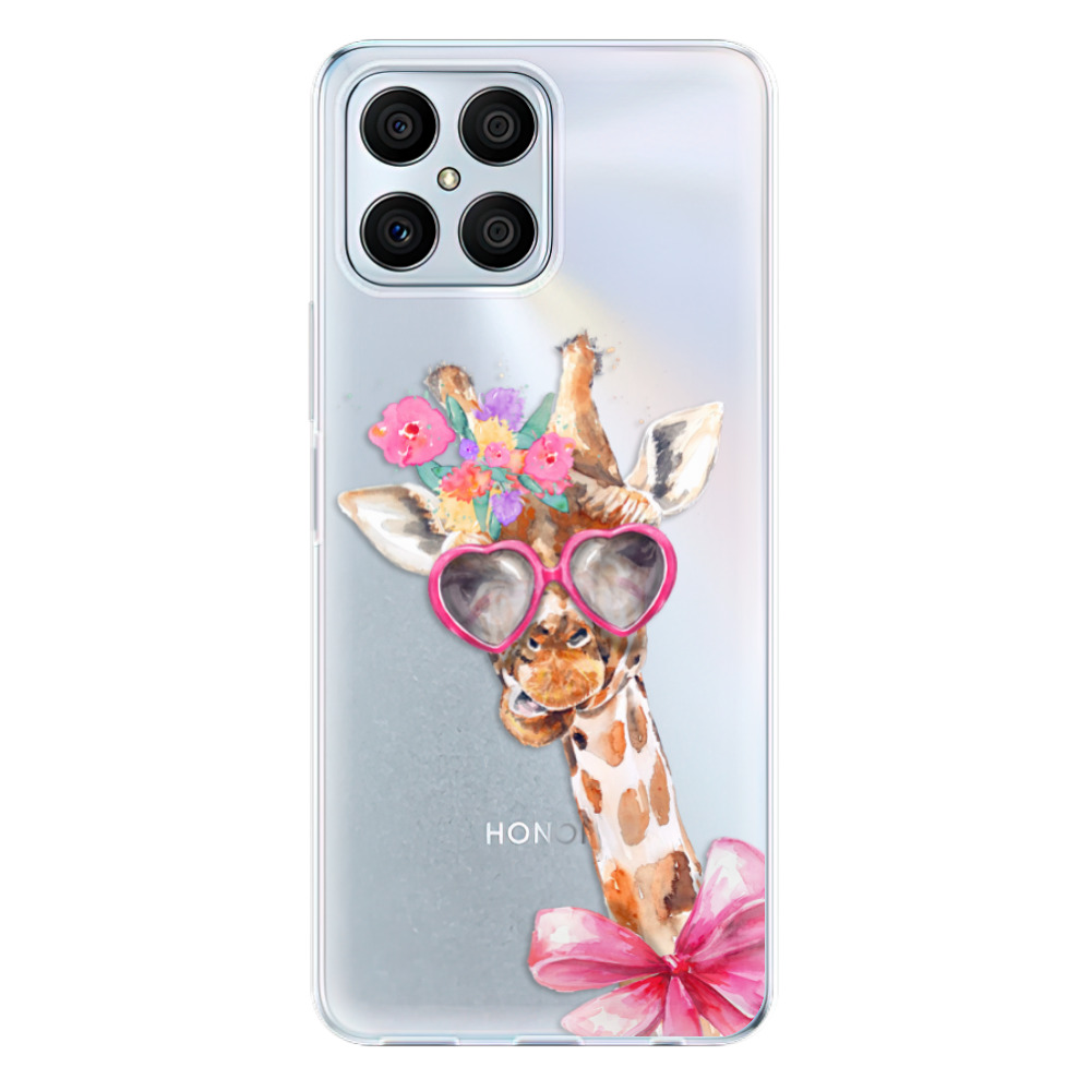 Odolné silikonové pouzdro iSaprio - Lady Giraffe - Honor X8