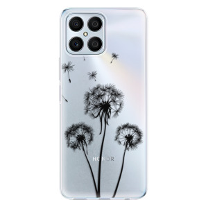 Silikonové odolné pouzdro iSaprio - Three Dandelions - black na mobil Honor X8
