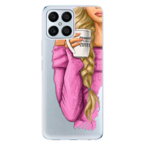 Silikonové odolné pouzdro iSaprio - My Coffe and Blond Girl na mobil Honor X8