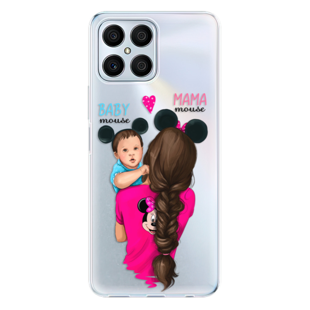 Odolné silikonové pouzdro iSaprio - Mama Mouse Brunette and Boy - Honor X8