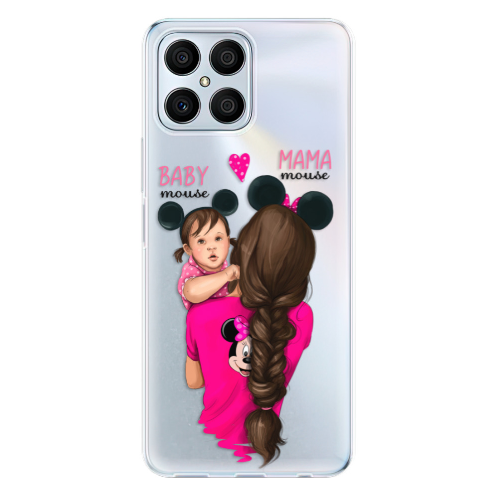 Odolné silikonové pouzdro iSaprio - Mama Mouse Brunette and Girl - Honor X8