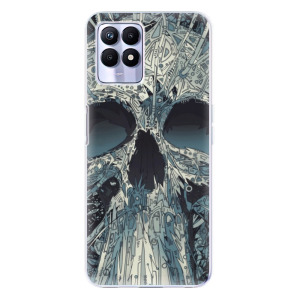 Silikonové odolné pouzdro iSaprio - Abstract Skull na mobil Realme 8i