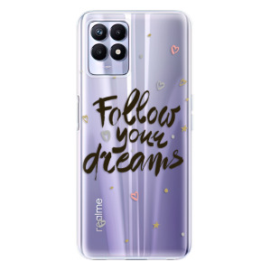 Silikonové odolné pouzdro iSaprio - Follow Your Dreams - black na mobil Realme 8i