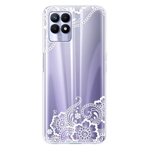 Silikonové pouzdro iSaprio - Realme 8i - White Lace 02