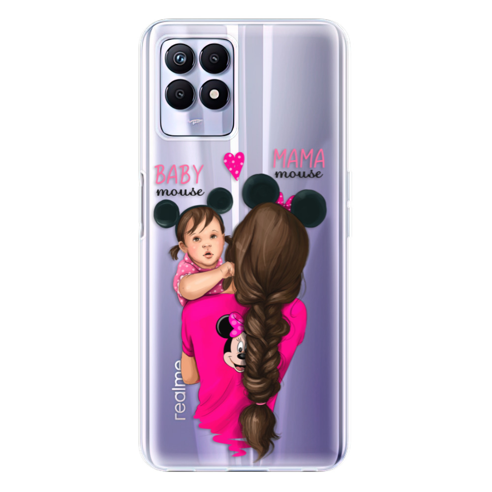 Odolné silikonové pouzdro iSaprio - Mama Mouse Brunette and Girl - Realme 8i