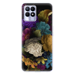 Silikonové odolné pouzdro iSaprio - Dark Flowers na mobil Realme 8i
