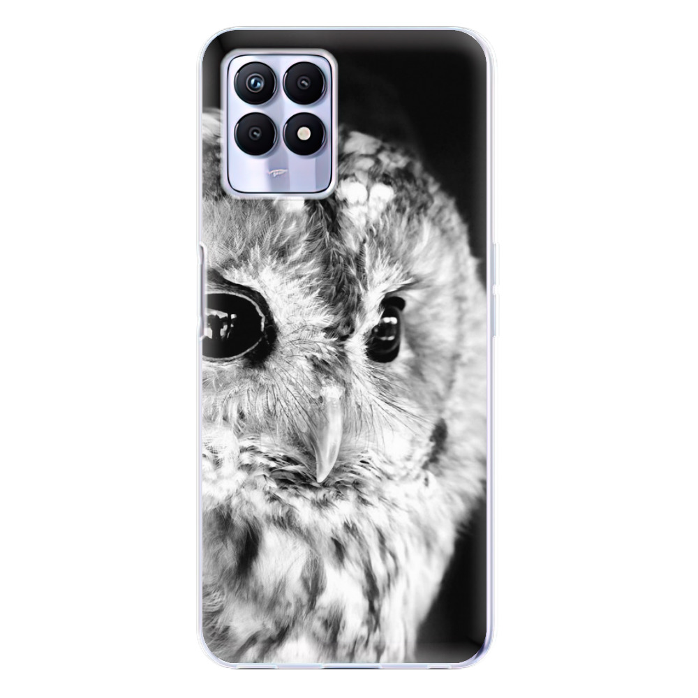 Odolné silikonové pouzdro iSaprio - BW Owl - Realme 8i