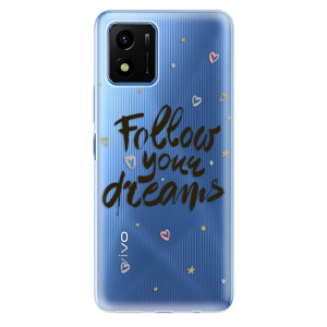 Silikonové odolné pouzdro iSaprio - Follow Your Dreams - black na mobil Vivo Y01