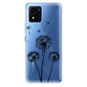 Silikonové odolné pouzdro iSaprio - Three Dandelions - black na mobil Vivo Y01