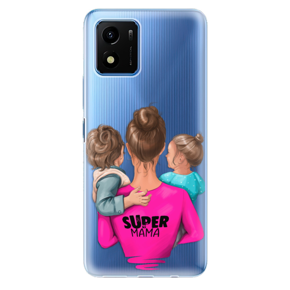 Odolné silikonové pouzdro iSaprio - Super Mama - Boy and Girl - Vivo Y01