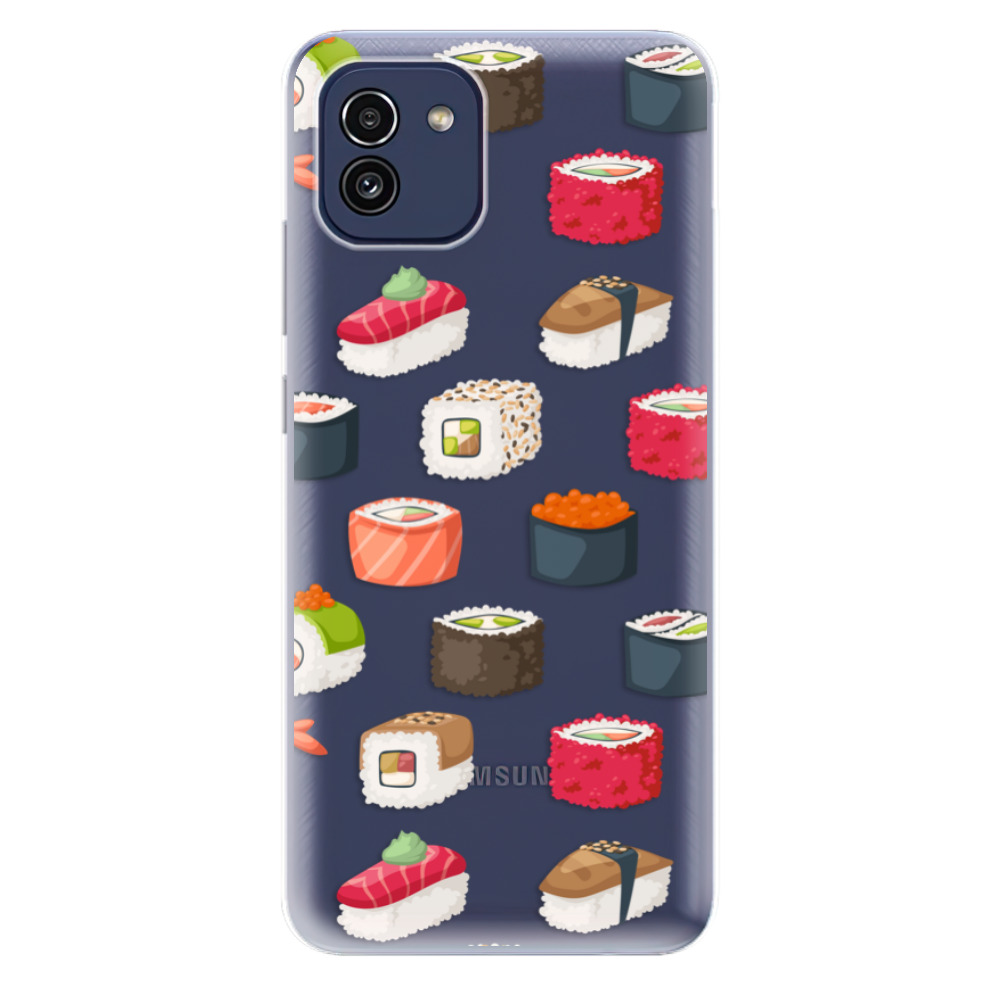 Odolné silikonové pouzdro iSaprio - Sushi Pattern - Samsung Galaxy A03