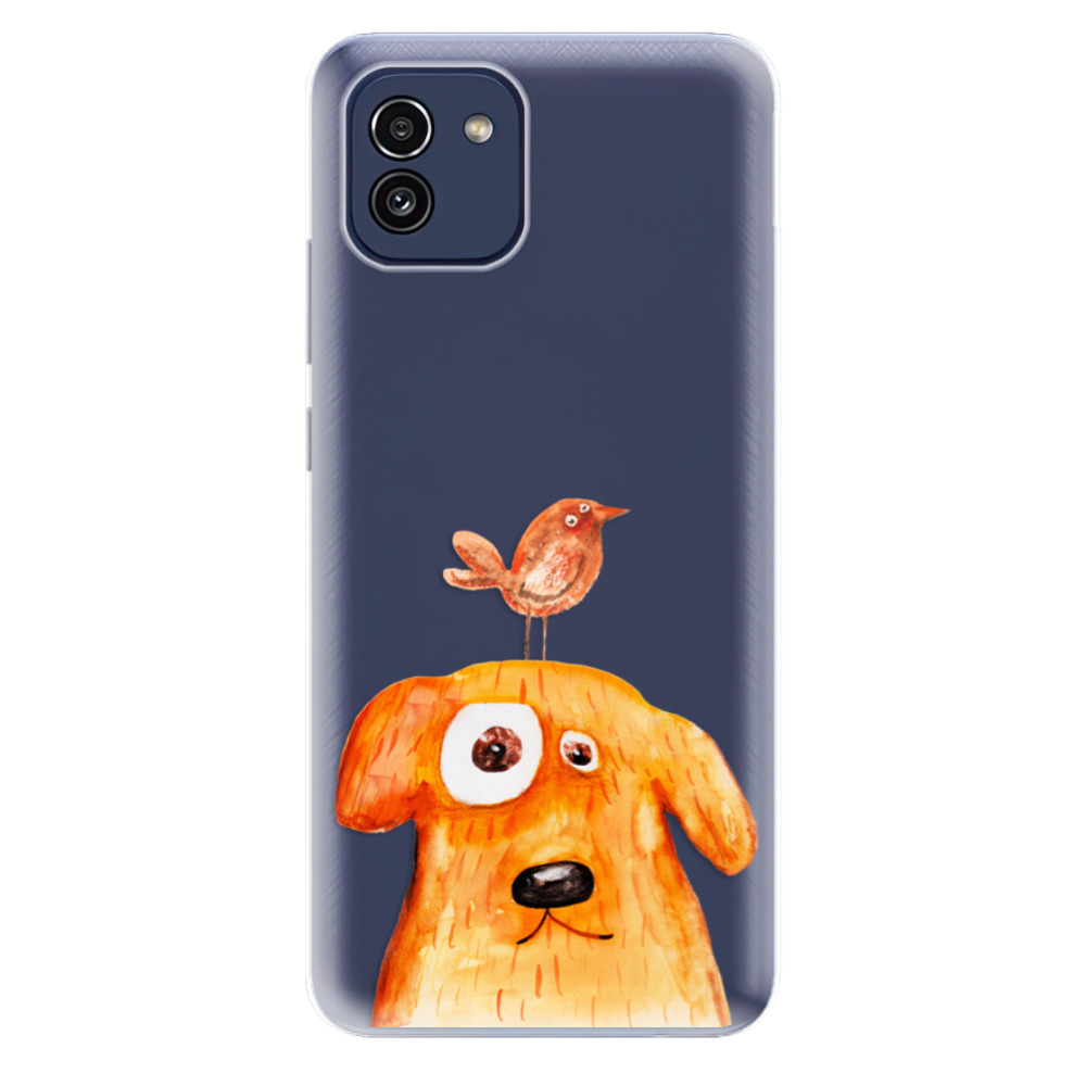 Odolné silikonové pouzdro iSaprio - Dog And Bird - Samsung Galaxy A03