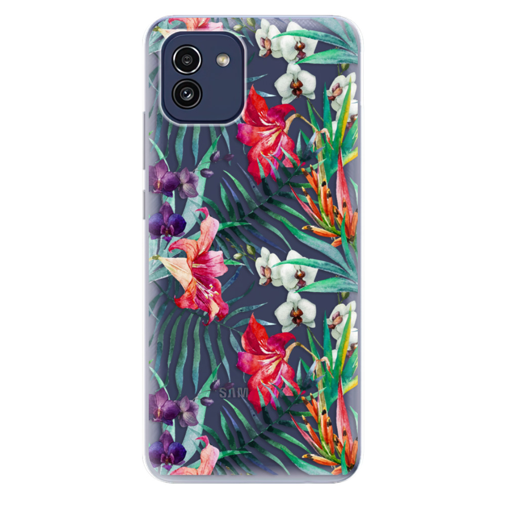 Odolné silikonové pouzdro iSaprio - Flower Pattern 03 - Samsung Galaxy A03
