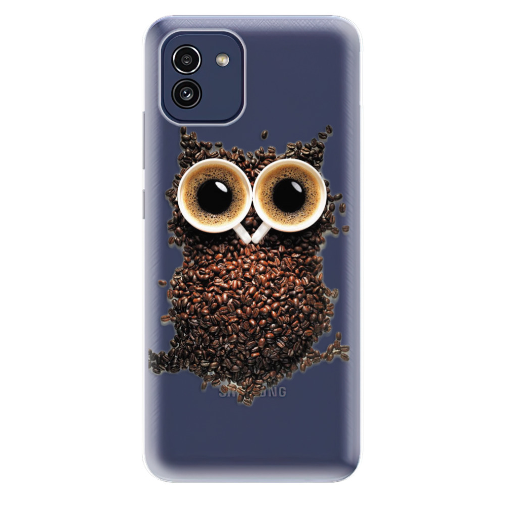 Odolné silikonové pouzdro iSaprio - Owl And Coffee - Samsung Galaxy A03