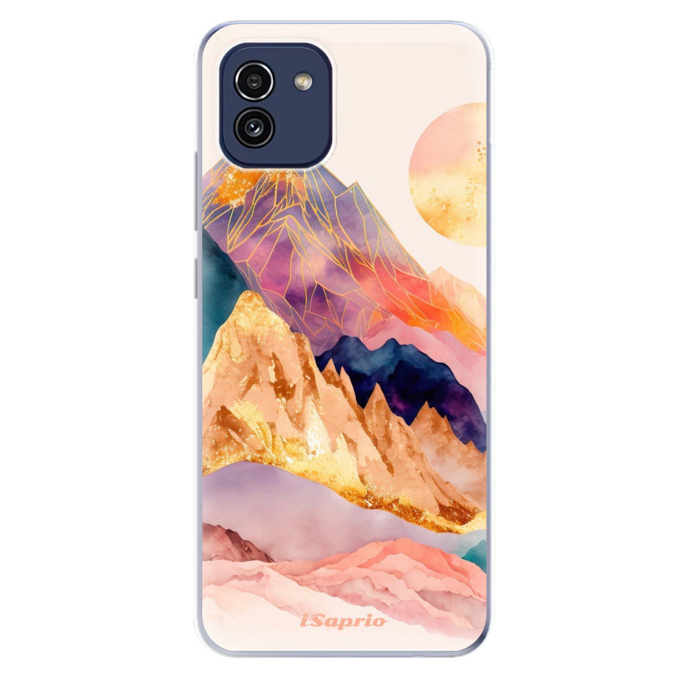 Odolné silikonové pouzdro iSaprio - Abstract Mountains - Samsung Galaxy A03