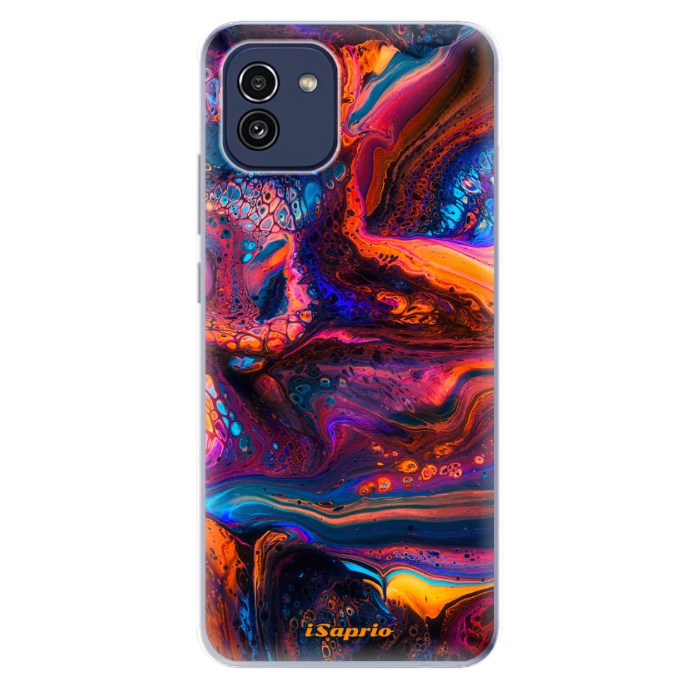 Odolné silikonové pouzdro iSaprio - Abstract Paint 02 - Samsung Galaxy A03