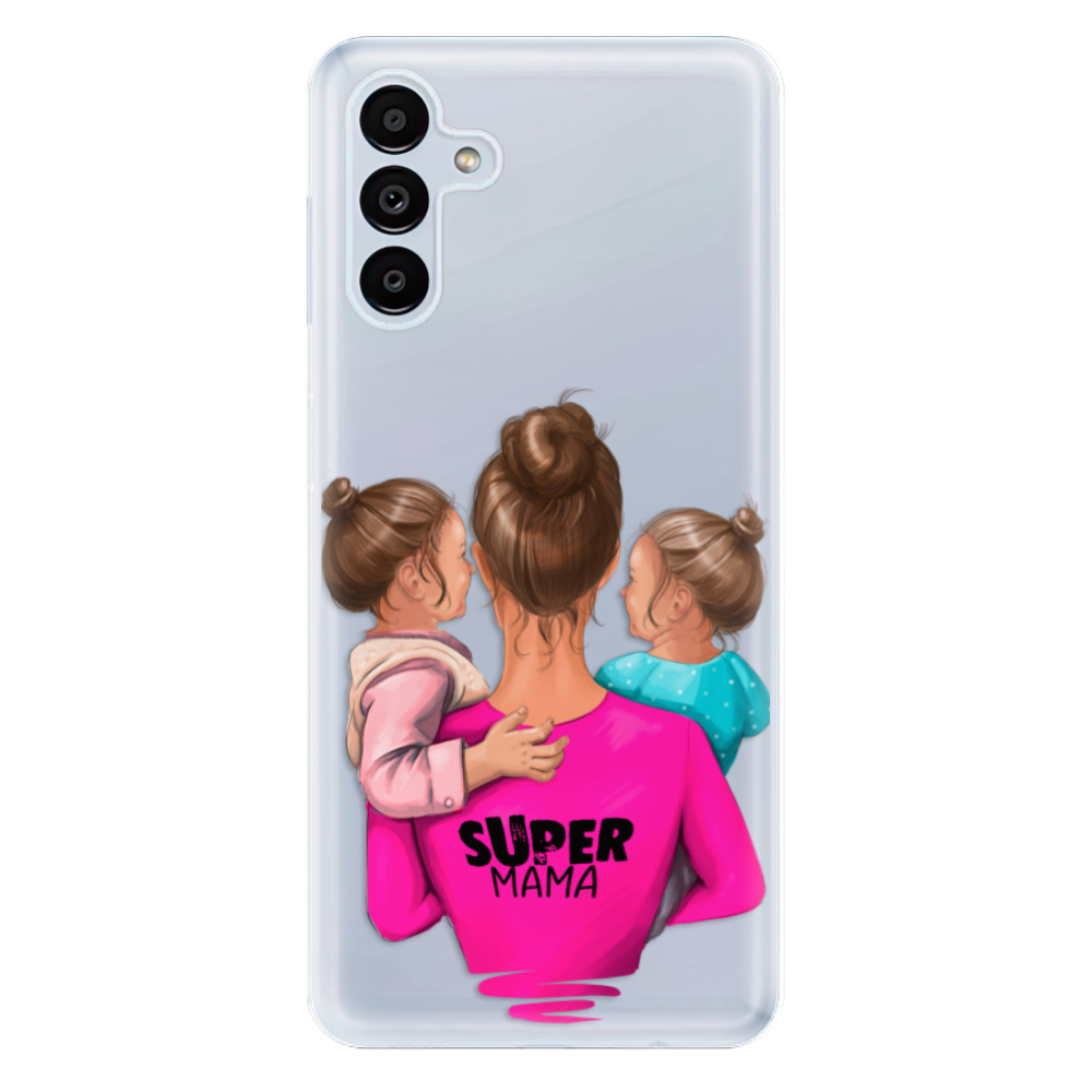Odolné silikonové pouzdro iSaprio - Super Mama - Two Girls - Samsung Galaxy A13 5G