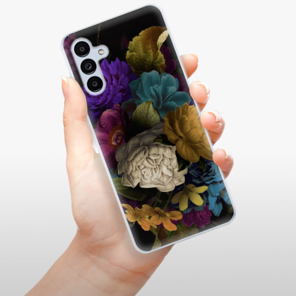 Silikonové pouzdro iSaprio - Samsung Galaxy A13 5G - Dark Flowers