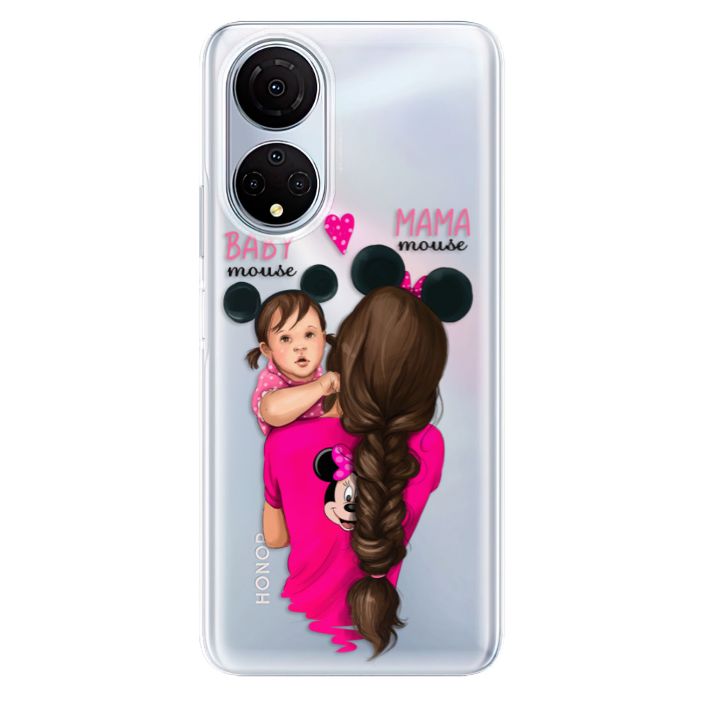 Odolné silikonové pouzdro iSaprio - Mama Mouse Brunette and Girl - Honor X7