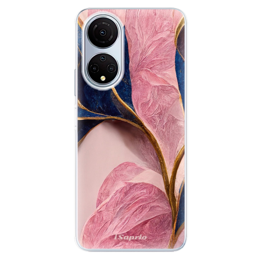 Odolné silikonové pouzdro iSaprio - Pink Blue Leaves - Honor X7