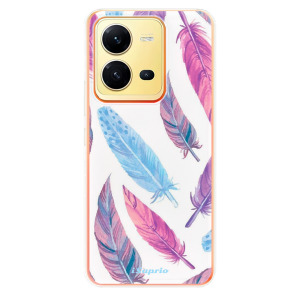 Odolné silikonové pouzdro iSaprio - Feather Pattern 10 - Vivo X80 Lite 5G