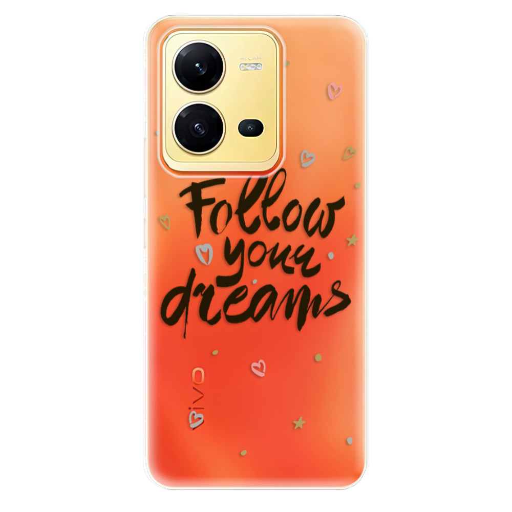 Odolné silikonové pouzdro iSaprio - Follow Your Dreams - black - Vivo X80 Lite 5G