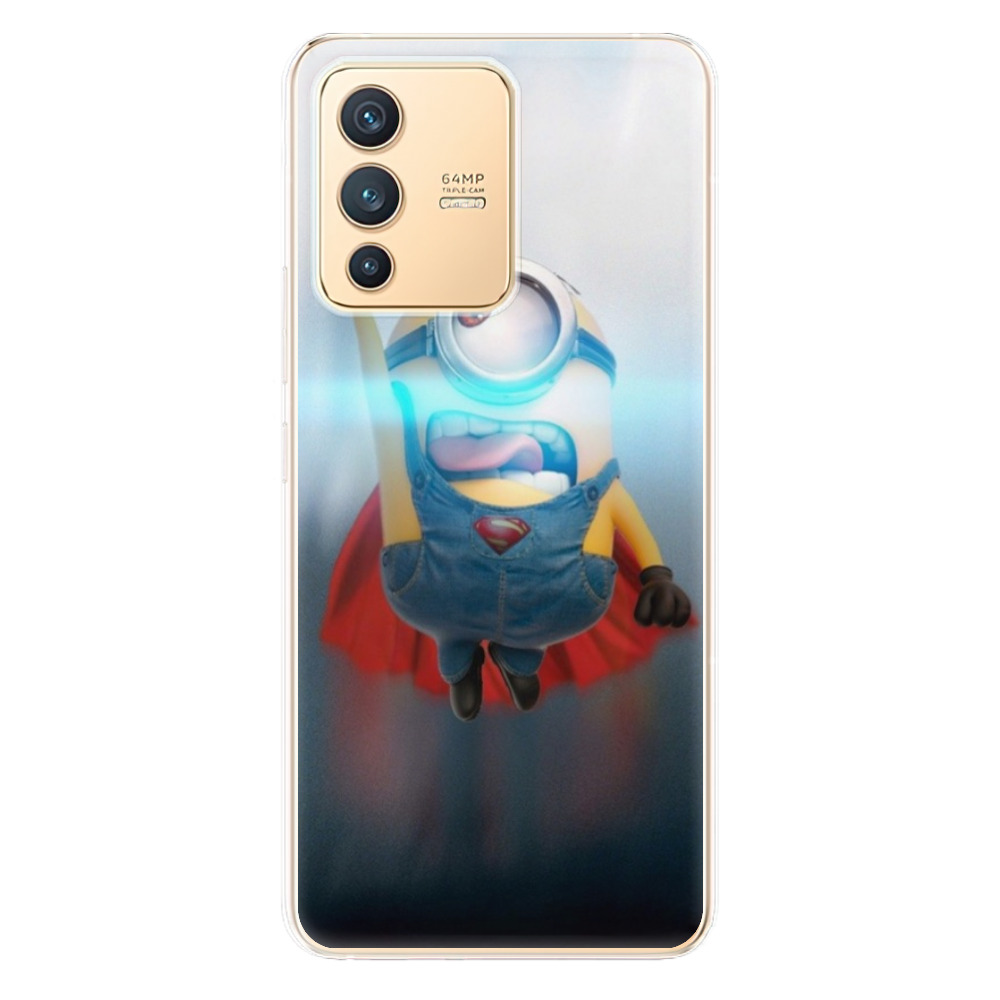 Odolné silikonové pouzdro iSaprio - Mimons Superman 02 - Vivo V23 5G