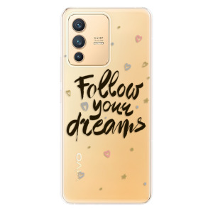 Odolné silikonové pouzdro iSaprio - Follow Your Dreams - black - Vivo V23 5G